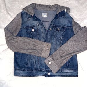 Old Navy Women's Hoodie Jean Jacket- Large